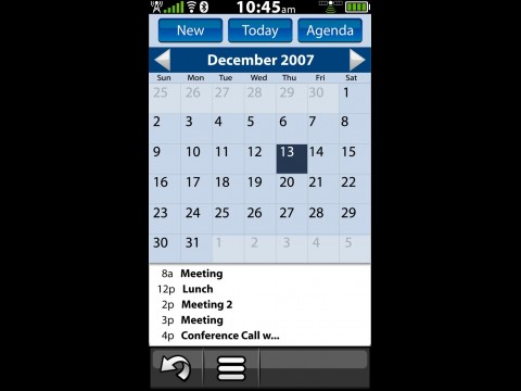 Kalender im N&uuml;vifone G60