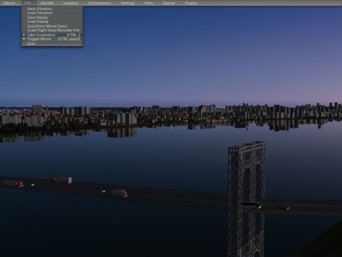 X-Plane 9: Manhatten in der Abendd&auml;mmerung
