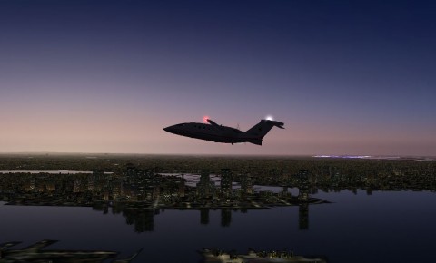 X-Plane 9: Morgend&auml;mmerung in New York