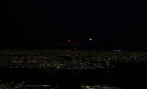 X-Plane 9: Nachtansicht