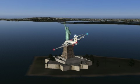 X-Plane 9: Die Freiheitsstatue ist...