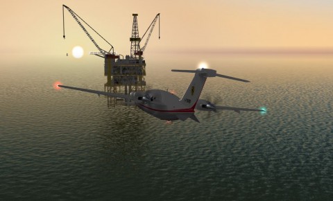 X-Plane 9: Eine Bohrinsel