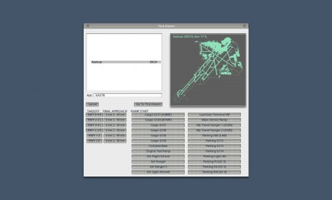 X-Plane 9: Flughafenauswahl