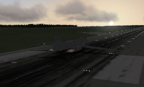 X-Plane 9: Flughafen Keflavik (KEF/BIKF) in Island ohne Geb&auml;ude, ohne Bodenverkehr