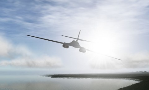 X-Plane 9: Flug &uuml;ber Island in einer B1B Lancer