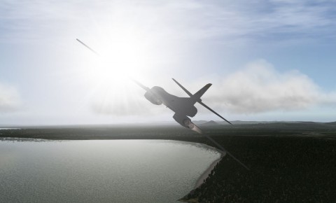 X-Plane 9: Erstmal in der Luft, bieten sich teils sehr sch&ouml;ne Bilder