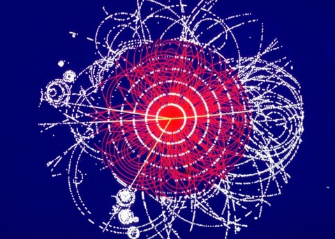 ... und zerf�llt in Sekundenbruchteilen in vier Muonen (Bild: CERN)