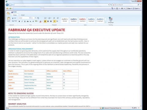 Word als Office Web Applikation