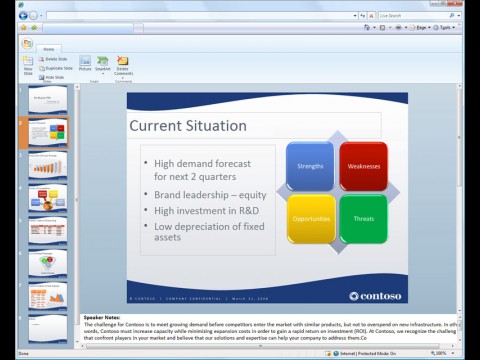 PowerPoint als Office Web Applikation
