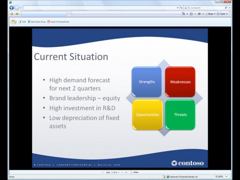 PowerPoint als Office Web Applikation