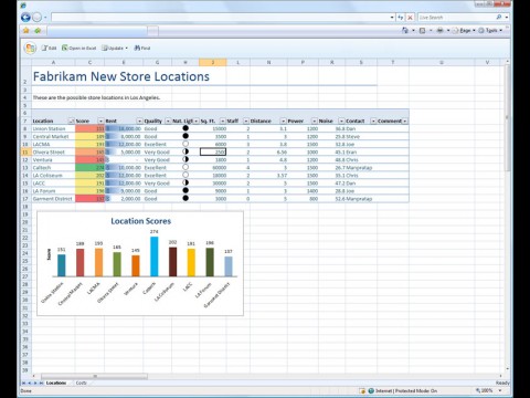 Excel als Office Web Applikation
