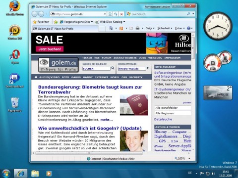 Windows 7 Beta - Internet Explorer 8 Beta 2