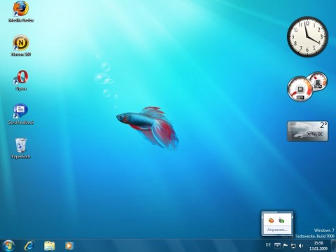 Windows 7 Beta - Popupfenster im Traybereich