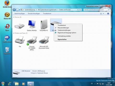 Windows 7 Beta - Ger�teverwaltung mit Kontextmen�