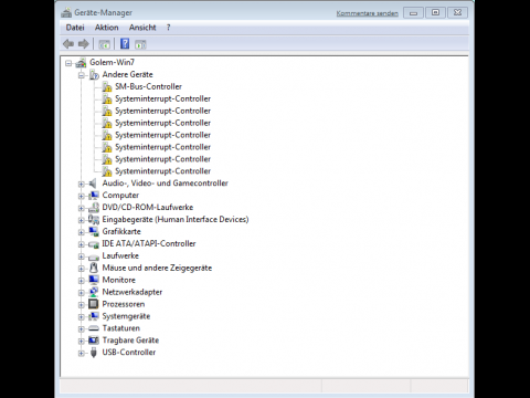 Windows 7 Beta - Ger�temanager mit Problemen beim SMI-Controller