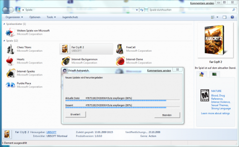 Windows 7 Beta - Update von Far Cry 2