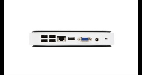 4 x USB, GbE-Netzwerk, HDMI und VGA (von links nach rechts).