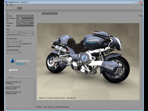 Ergebnis des Cinebench R10