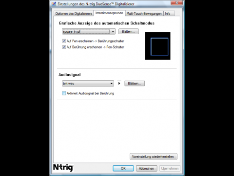 Latitude XT2: Interaktionsoptionen von N-Trig