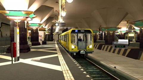 Einfahrt von der Kehre in den U-Bahnhof Rathaus Spandau.