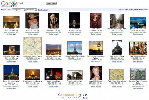 Google Similar Images: Paris: Ort oder Ber&uuml;hmtheit?...