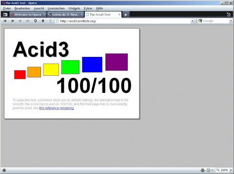 Opera 10 - Acid3-Test