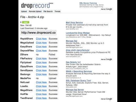 Droprecord.com - Mirrorlinks