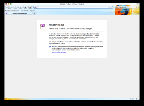 Firefox 3.5 - Private Browsing