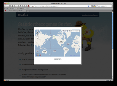 Firefox 3.5 - Geolocation