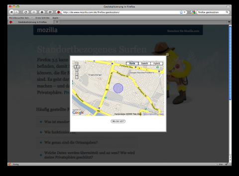 Firefox 3.5 - Geolocation