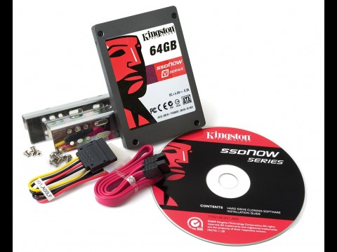 Kingston SSDNow V: Desktoppaket mit Kabeln, Einbauschienen und Software