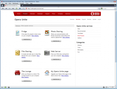 Opera Unite