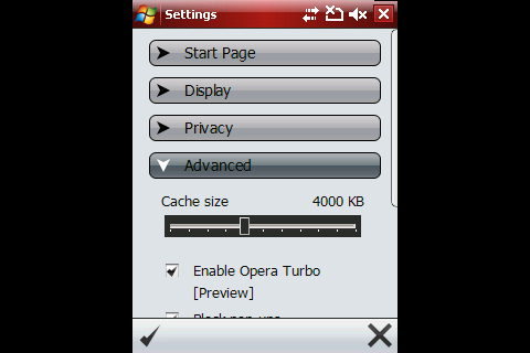 Opera Mobile 9.7 f&uuml;r Windows Mobile