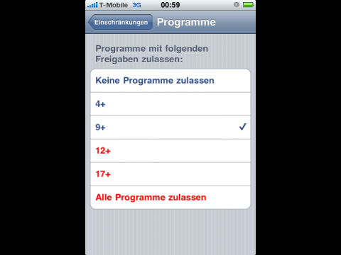 Altersfreigaben