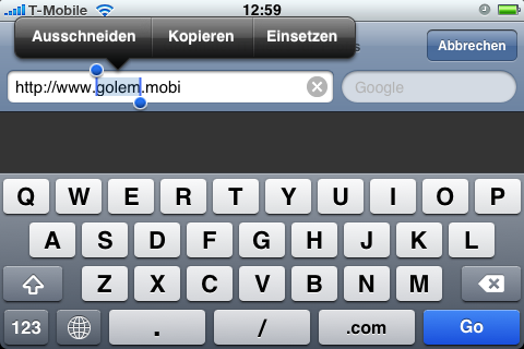 Markieren eines einzelnen Wortes ...