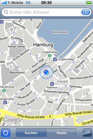 Navigation, wie sie iPhone-Nutzer gewohnt sind.