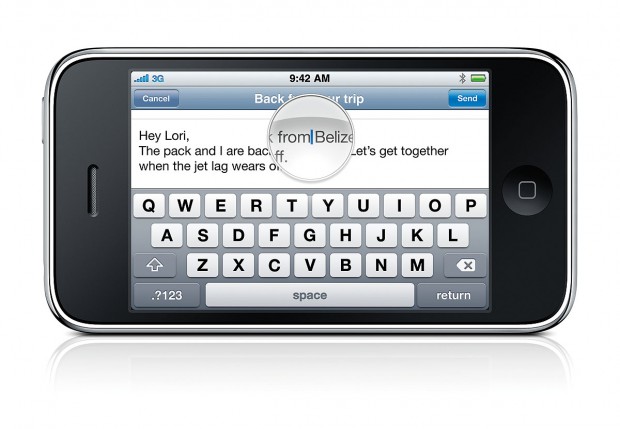 iPhone 3GS - Mail im Querformat
