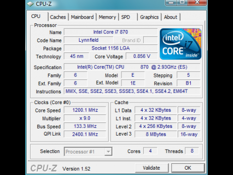 Die Lynnfields takten bis 1,2 GHz herunter
