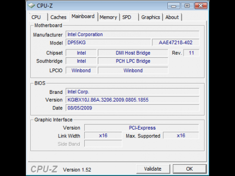 Daten des P55-Mainboards "Kingsberg"