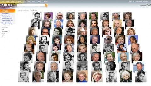 Bing Visual Search Galleries - Recherche nach Filmstars