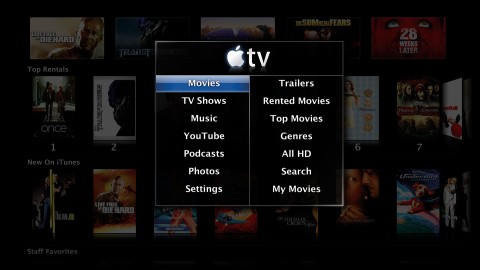 Apple TV - Bedienoberfl&auml;che