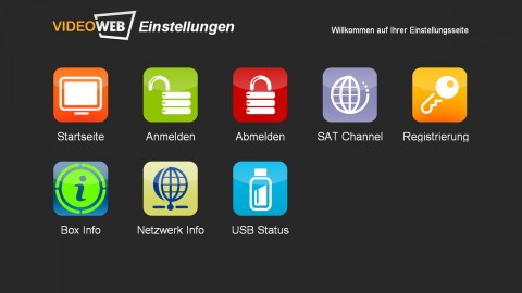 Videoweb S500/600S - Einstellungsmen&uuml;