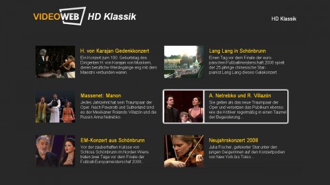 Videoweb S500/600S - Klassik in HD als Teil des Video-on-Demand-Angebots