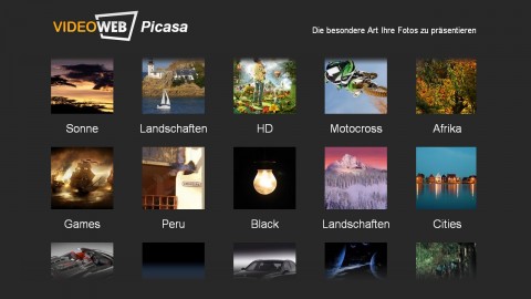 Videoweb S500/600S - Zugang zu bei Picasa gespeicherten Fotos