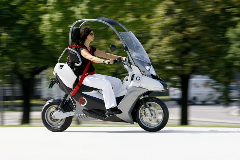 Der C1-E soll mit einer Akkuladung 100 km weit kommen. (Foto: BMW)