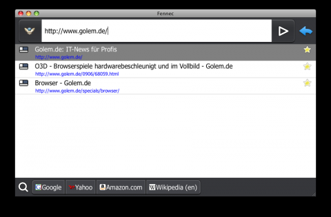 Fennec 1.0 Beta 4 f&uuml;r Maemo (unter MacOS X)