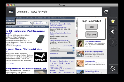 Fennec 1.0 Beta 4 f&uuml;r Maemo (unter MacOS X)