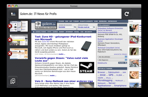 Fennec 1.0 Beta 4 f&uuml;r Maemo (unter MacOS X)