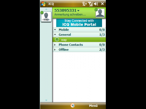 ICQ Mobile f&uuml;r Windows Mobile