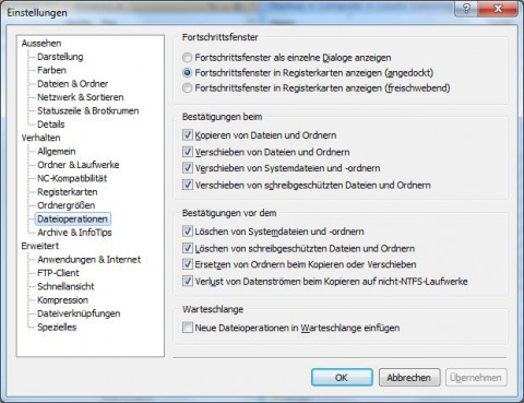 Speedcommander 13 - Einstellungen